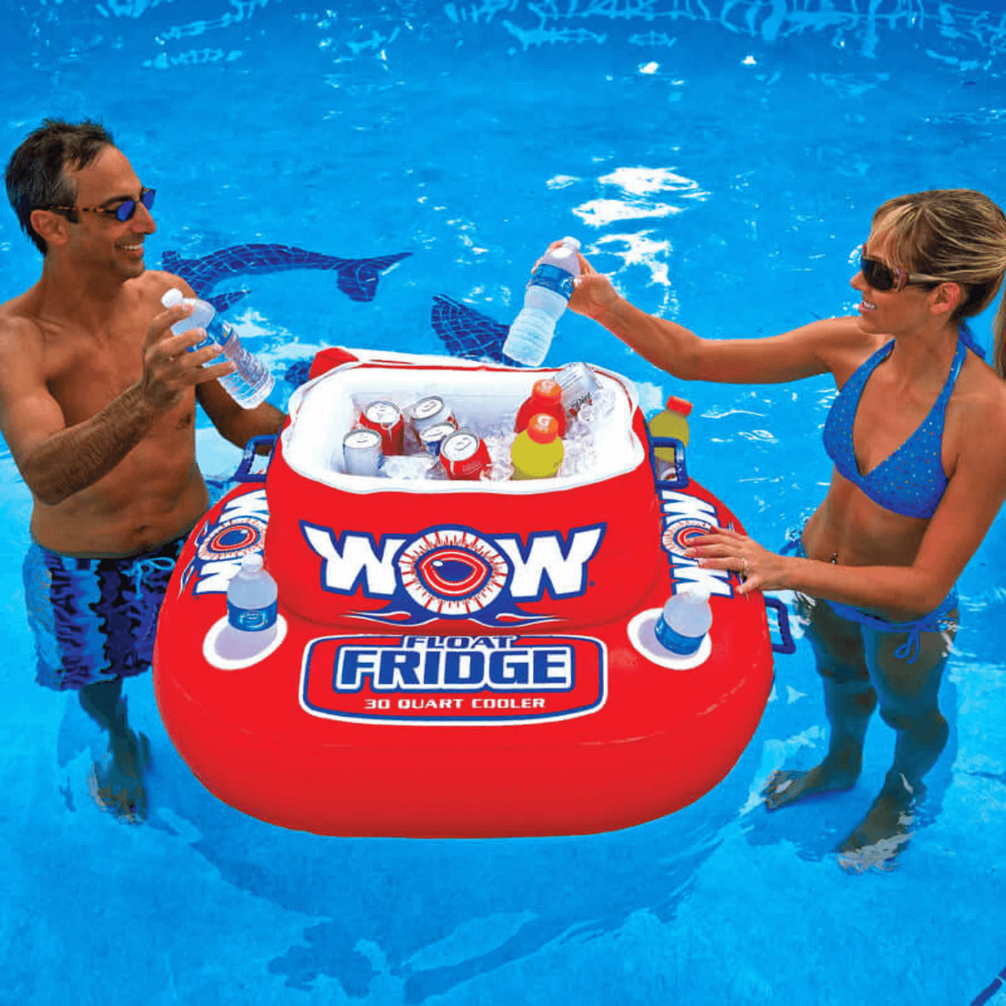 WOW Watersports Floating Fridge and Cooler For Beverages By The Pool