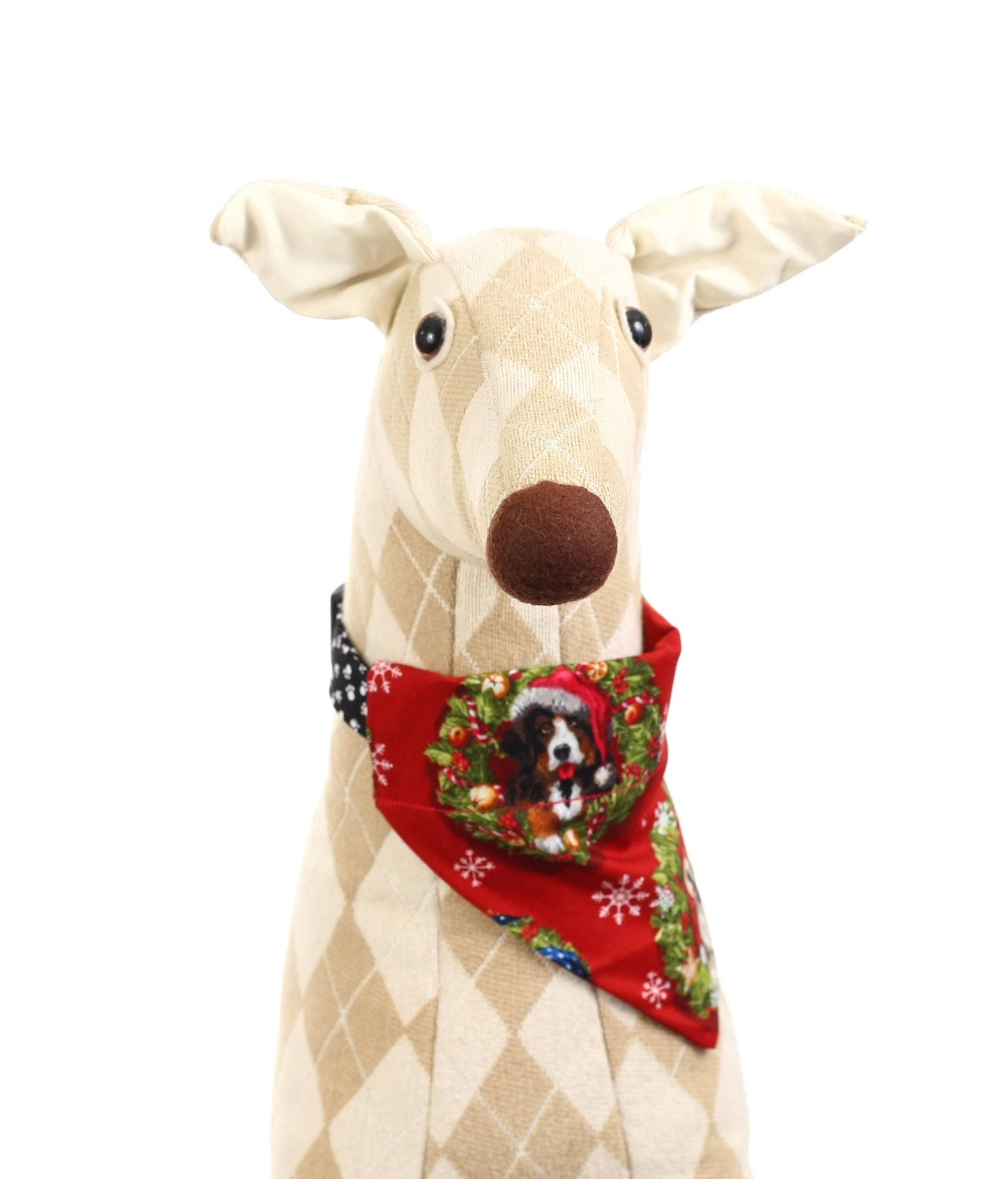 Christmas Dogs on Red Pet Scarf