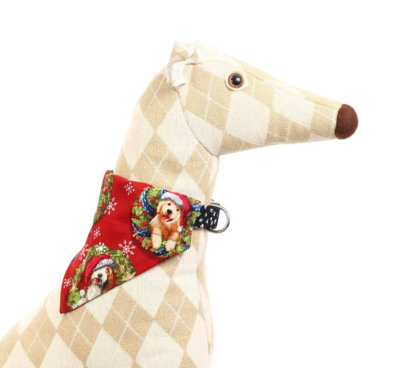 Christmas Dogs on Red Pet Scarf
