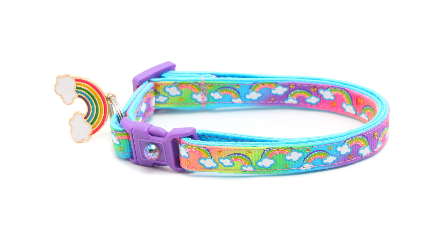 Rainbows over Rainbow Ombre Cat Collar