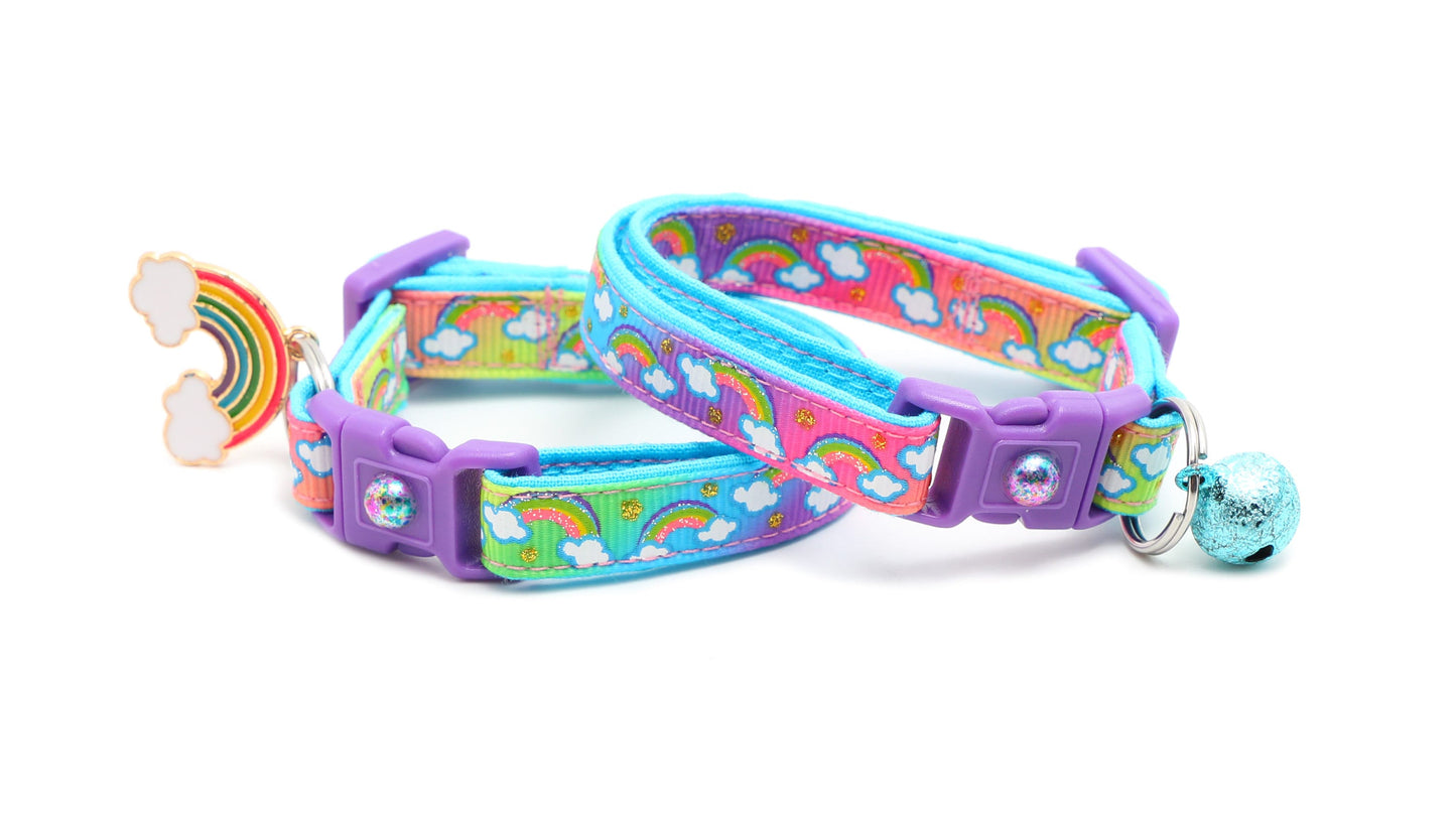 Rainbows over Rainbow Ombre Cat Collar