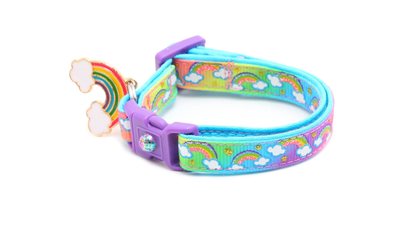 Rainbows over Rainbow Ombre Cat Collar